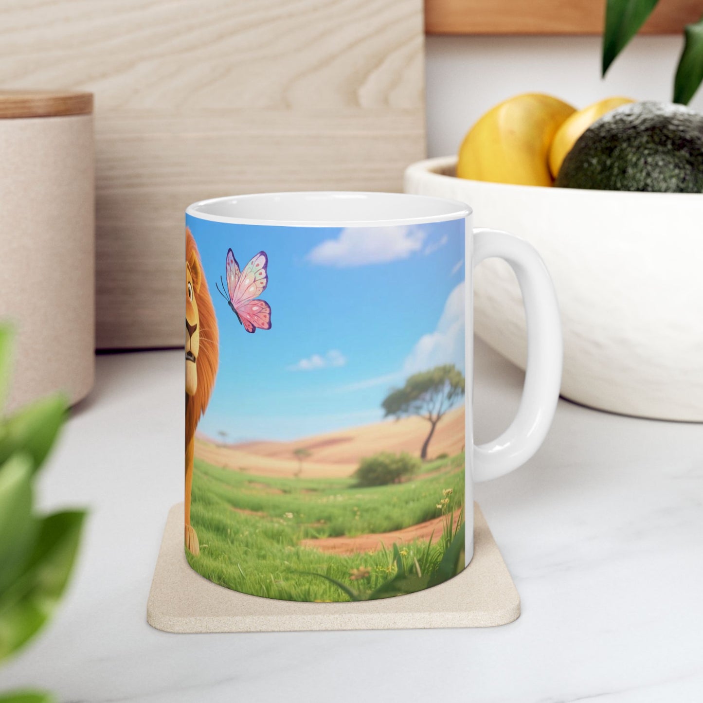 Majestic Lion Ceramic Mug – Colorful Safari Coffee & Tea Cup Gift