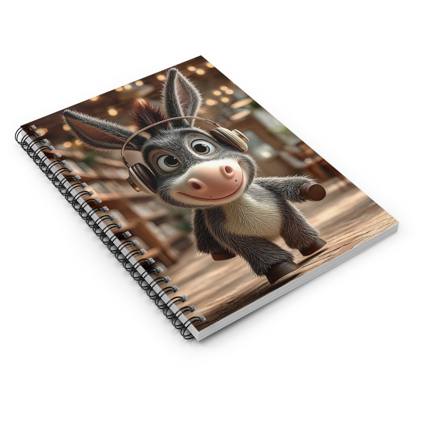 Whimsical Donkey Spiral Notebook – Cute Stationery, Ruled Journal for Kids & Students