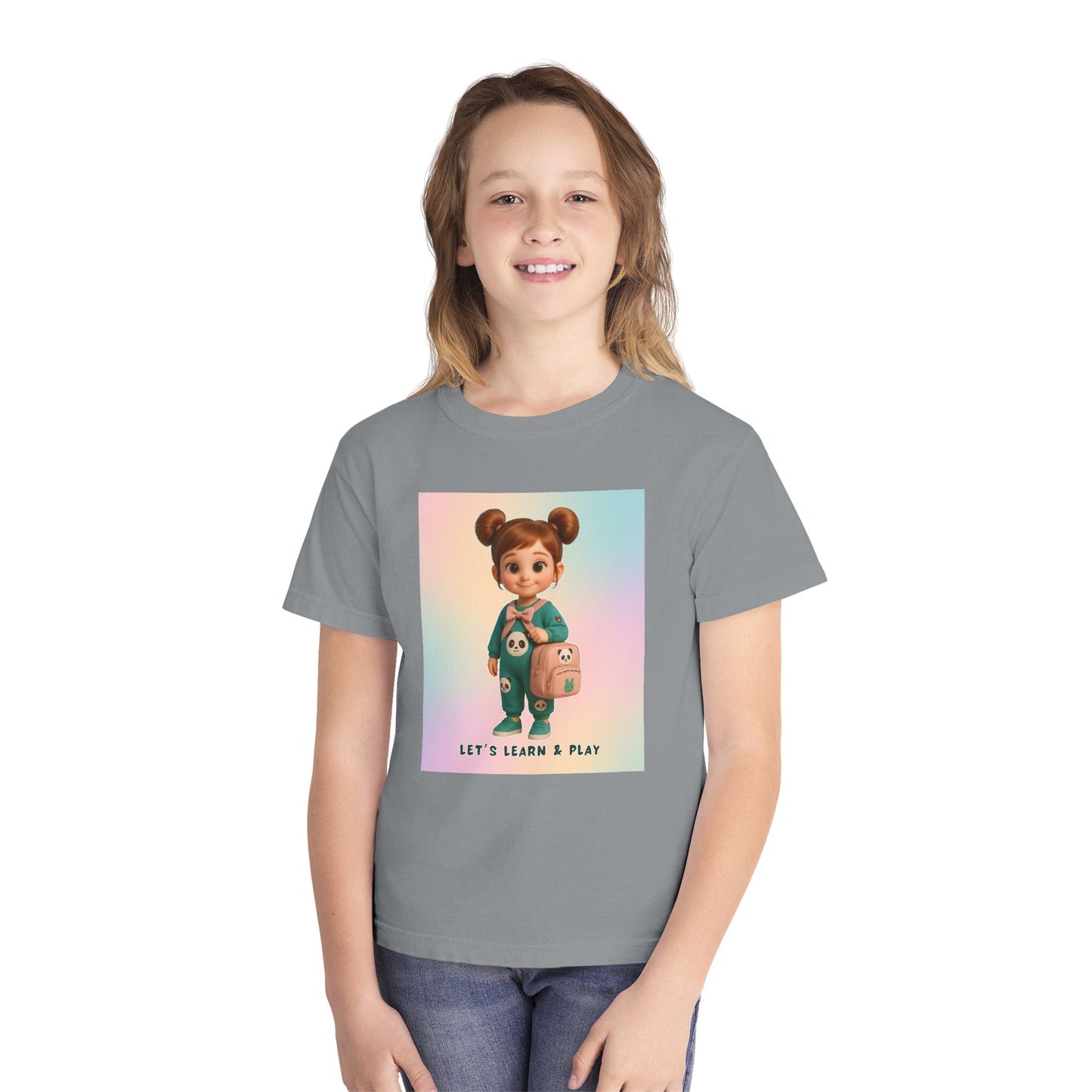 Playful Youth Tee - Let's Learn & Play! Shirt for Kids, Back to School Gift, Fun Learning Tees, Summer Playwear, Toddler Gifts