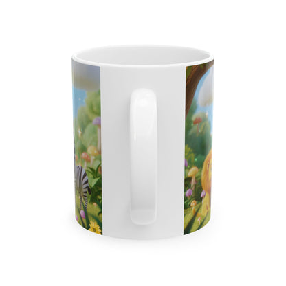 Cute Jungle Animals Kids Ceramic Mug – Colorful Coffee & Tea Cup Gift