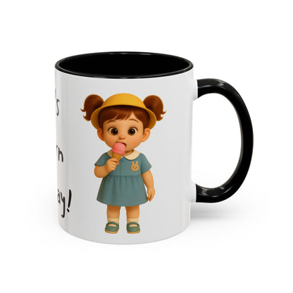 Playful Kids' Mug – Cute Children's Ceramic Cup, Dishwasher & Microwave Safe, Perfect Gift for Teachers, Birthdays, Educational Fun