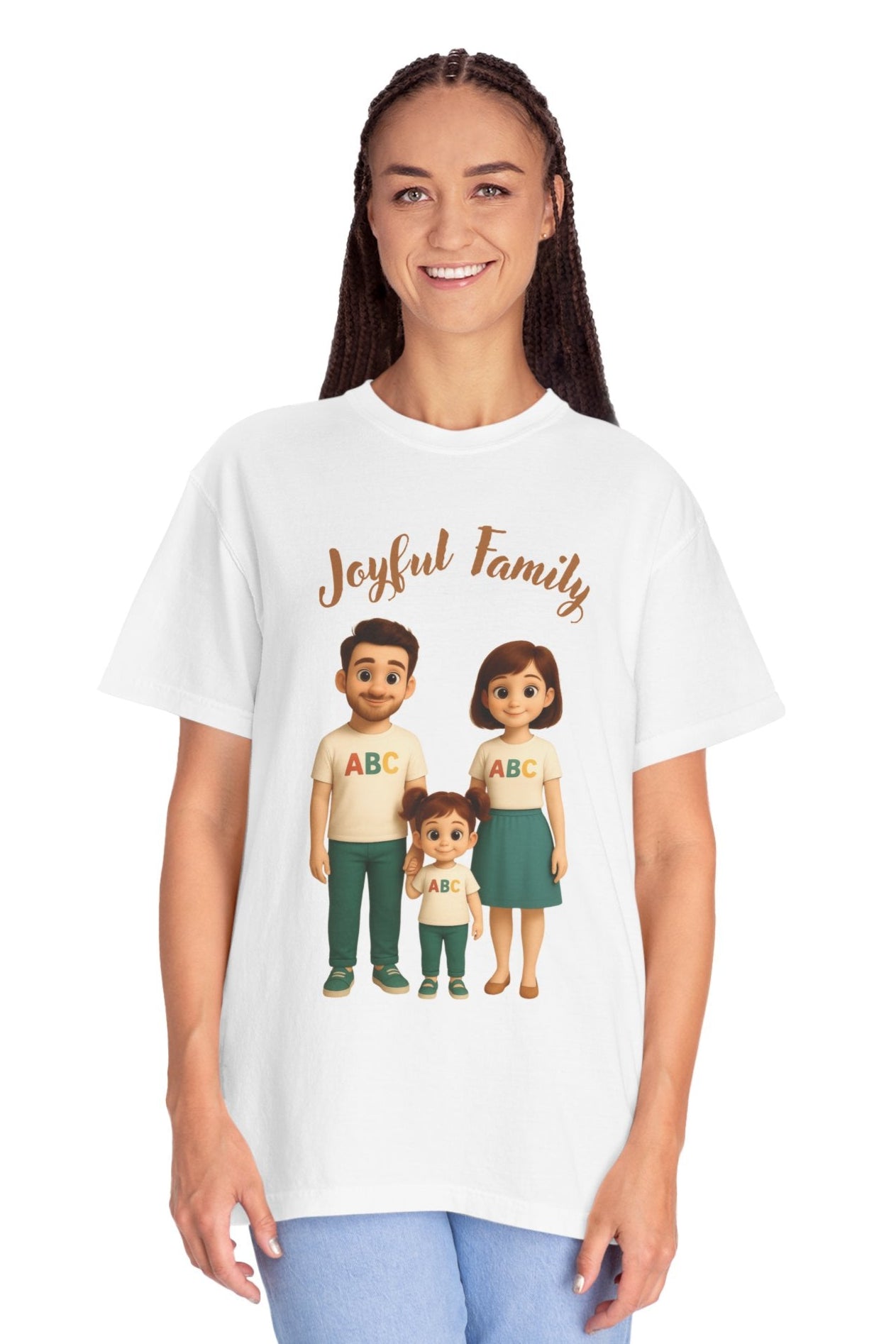 Mom’s Joyful Family Matching T-Shirt – Women’s Casual Tee, Mother’s Day Gift, Family Outfit