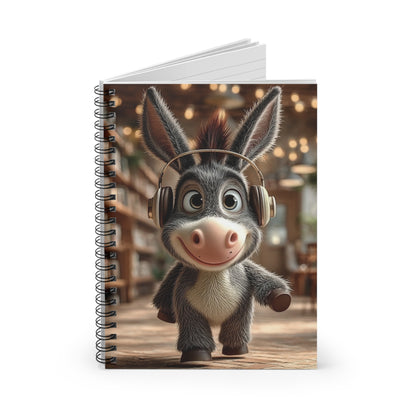 Whimsical Donkey Spiral Notebook – Cute Stationery, Ruled Journal for Kids & Students