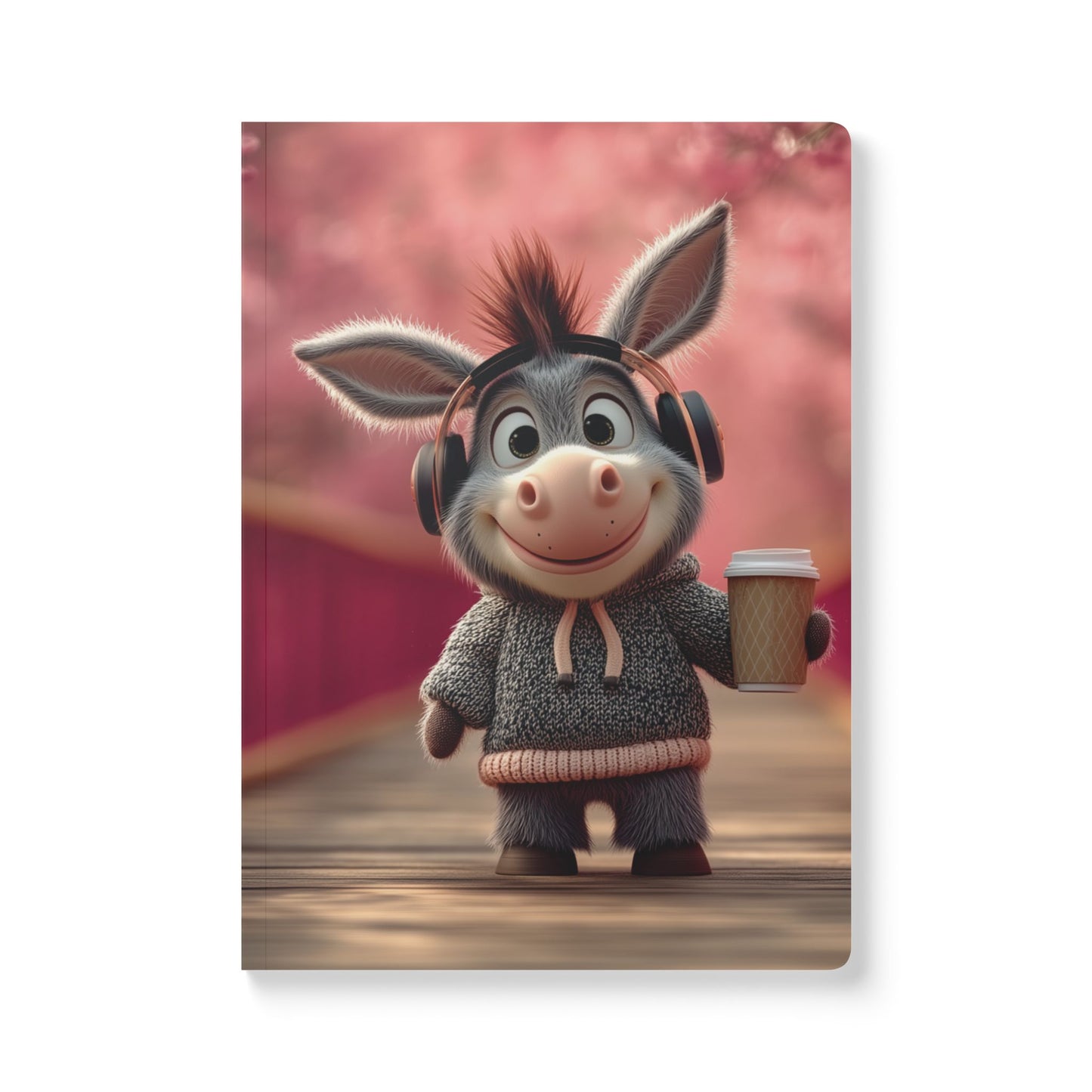 Cute Donkey Journal – Animal-Themed Writing Notebook, Gift for Kids & School Supplies