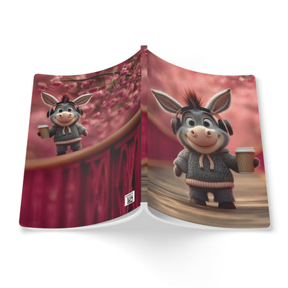Cute Donkey Journal – Animal-Themed Writing Notebook, Gift for Kids & School Supplies