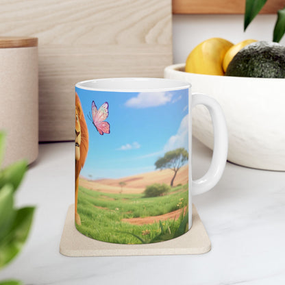Majestic Lion Ceramic Mug – Colorful Safari Coffee & Tea Cup Gift