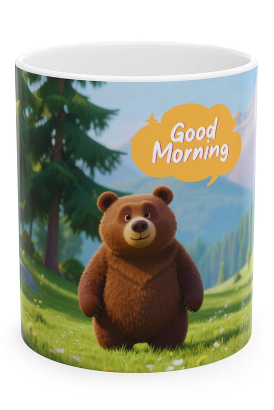 Good Morning Bear Ceramic Mug – Cute Forest Coffee & Tea Cup Gift