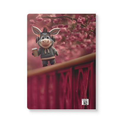 Cute Donkey Journal – Animal-Themed Writing Notebook, Gift for Kids & School Supplies