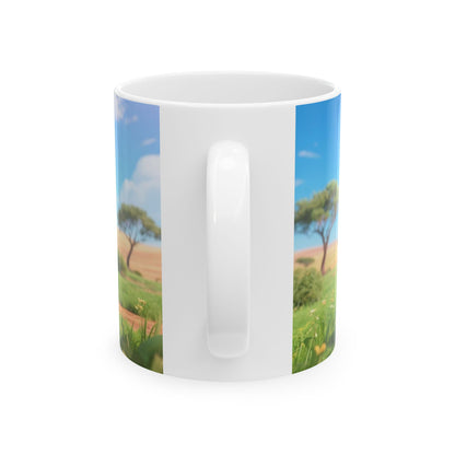 Majestic Lion Ceramic Mug – Colorful Safari Coffee & Tea Cup Gift