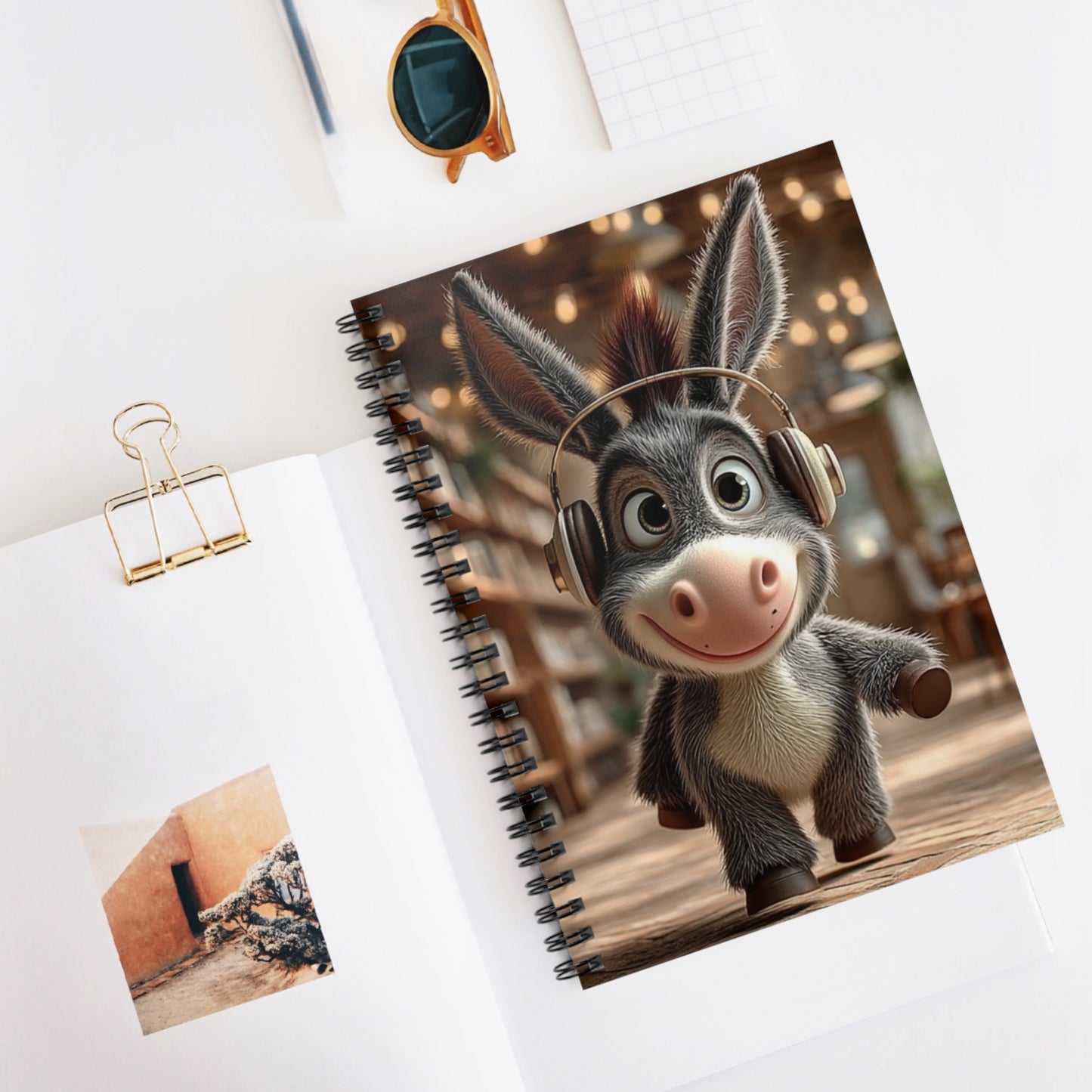 Whimsical Donkey Spiral Notebook – Cute Stationery, Ruled Journal for Kids & Students