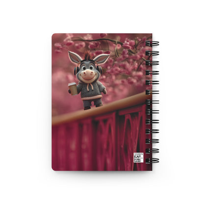 Charming Spiral Journal with Whimsical Donkey Design, Perfect for Gift-Giving, Note-Taking, Daily Journaling, Springtime, Creative Writing