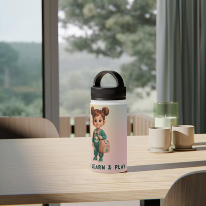 Kids' Motivational Water Bottle – Personalized Reusable Sports Bottle for School & Play