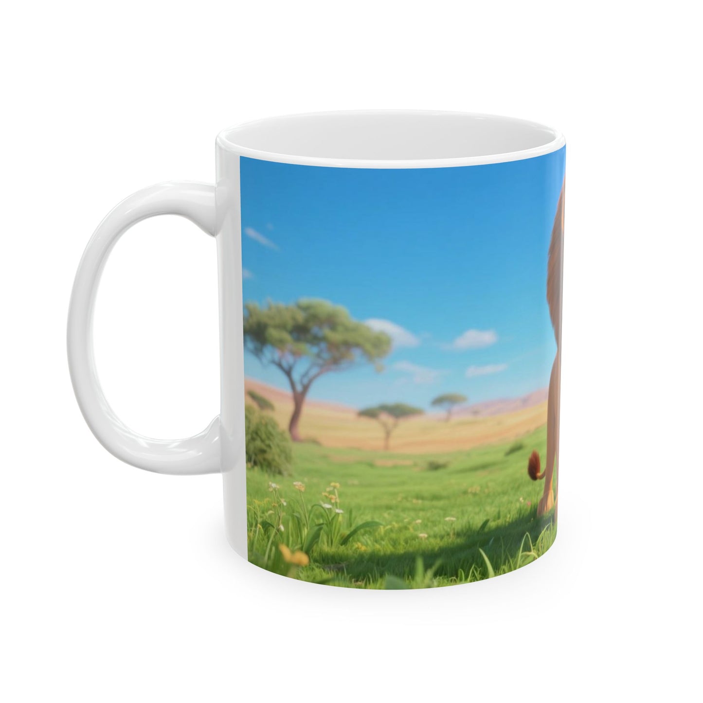 Majestic Lion Ceramic Mug – Colorful Safari Coffee & Tea Cup Gift