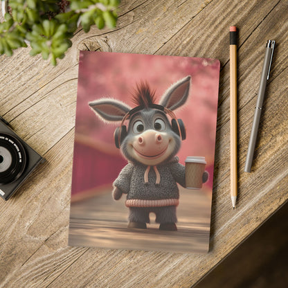 Cute Donkey Journal – Animal-Themed Writing Notebook, Gift for Kids & School Supplies
