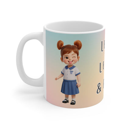 Kids Learning Mug – Cute 11oz Ceramic Cup for School & Gift