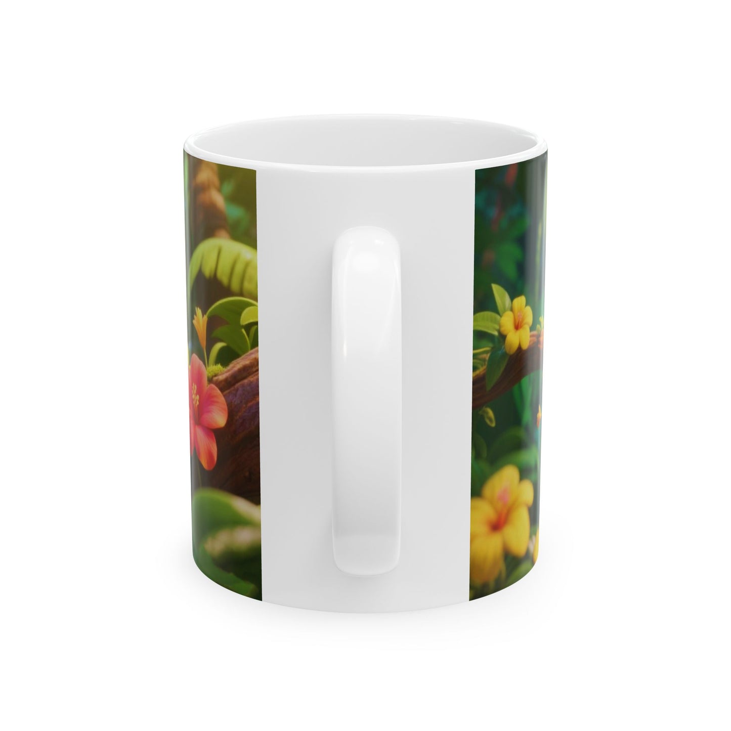 Good Morning Parrot Ceramic Mug – Colorful Jungle Coffee & Tea Cup