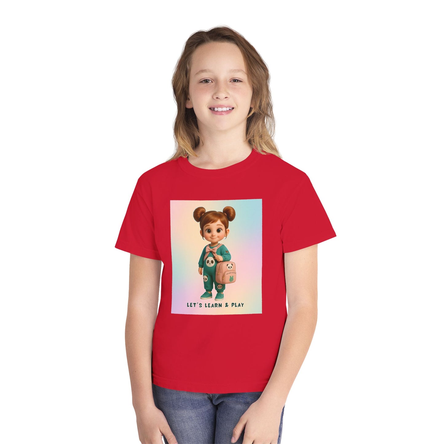 Playful Youth Tee - Let's Learn & Play! Shirt for Kids, Back to School Gift, Fun Learning Tees, Summer Playwear, Toddler Gifts