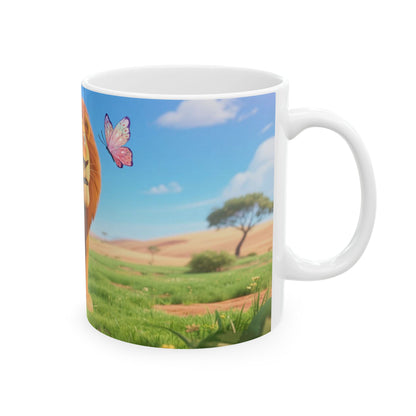 Majestic Lion Ceramic Mug – Colorful Safari Coffee & Tea Cup Gift