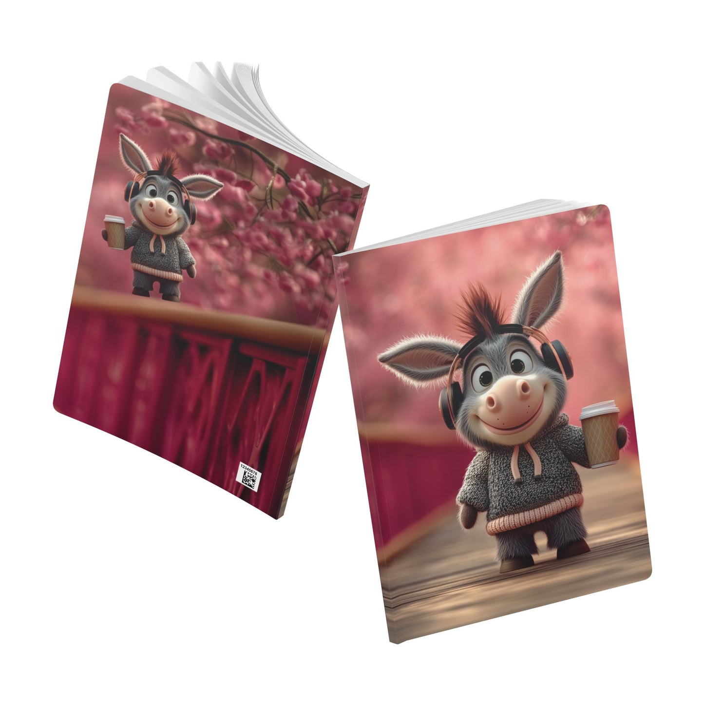 Cute Donkey Journal – Animal-Themed Writing Notebook, Gift for Kids & School Supplies