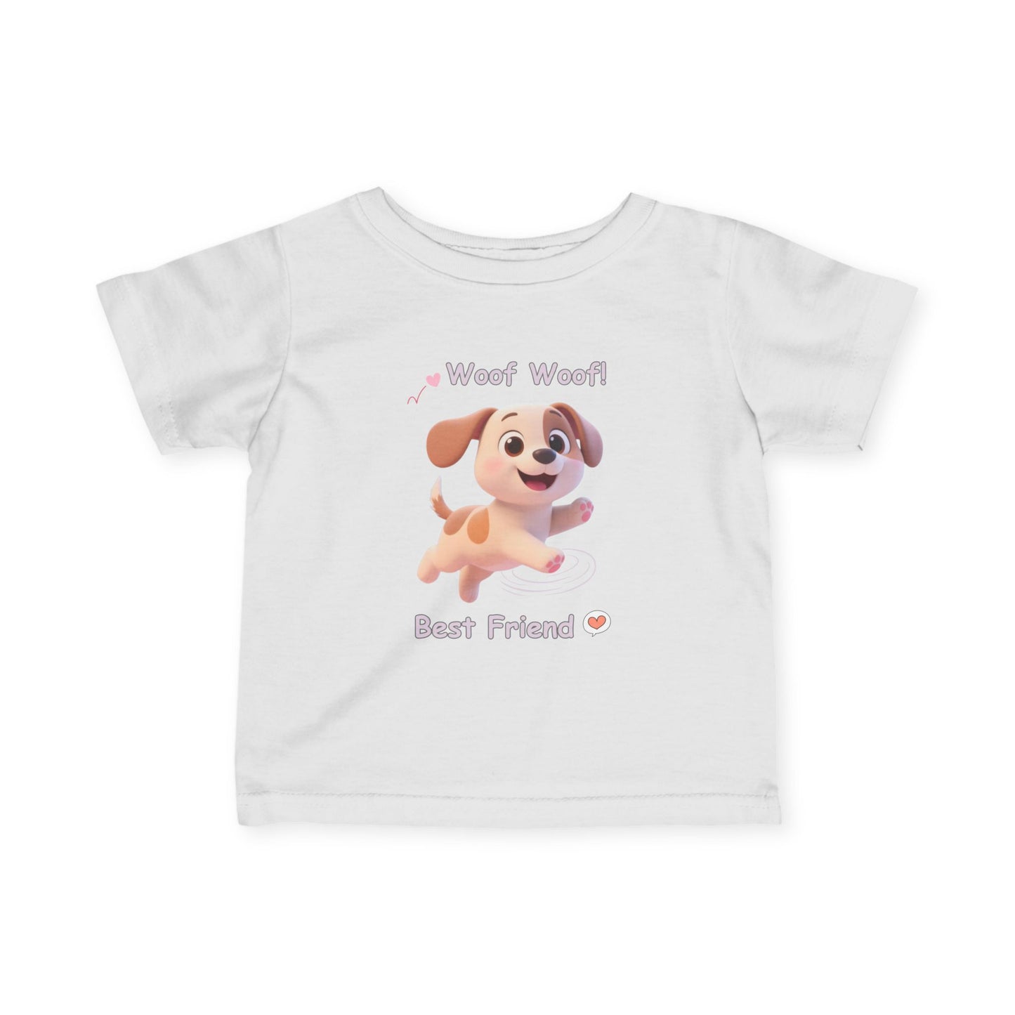 Cute Puppy Infant Tee – Baby Dog T-Shirt, Soft Jersey, Toddler Gift