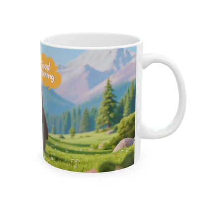 Good Morning Bear Ceramic Mug – Cute Forest Coffee & Tea Cup Gift
