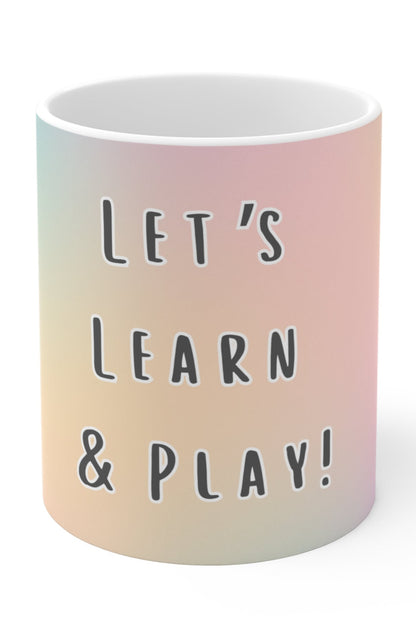 Kids Learning Mug – Cute 11oz Ceramic Cup for School & Gift
