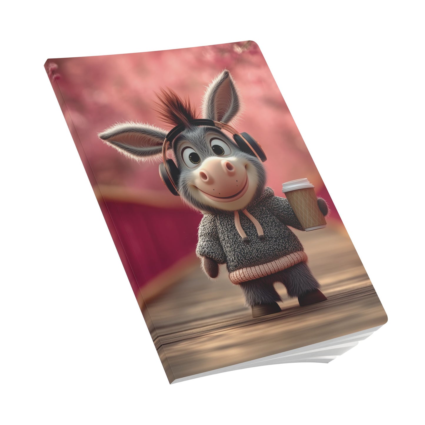 Cute Donkey Journal – Animal-Themed Writing Notebook, Gift for Kids & School Supplies