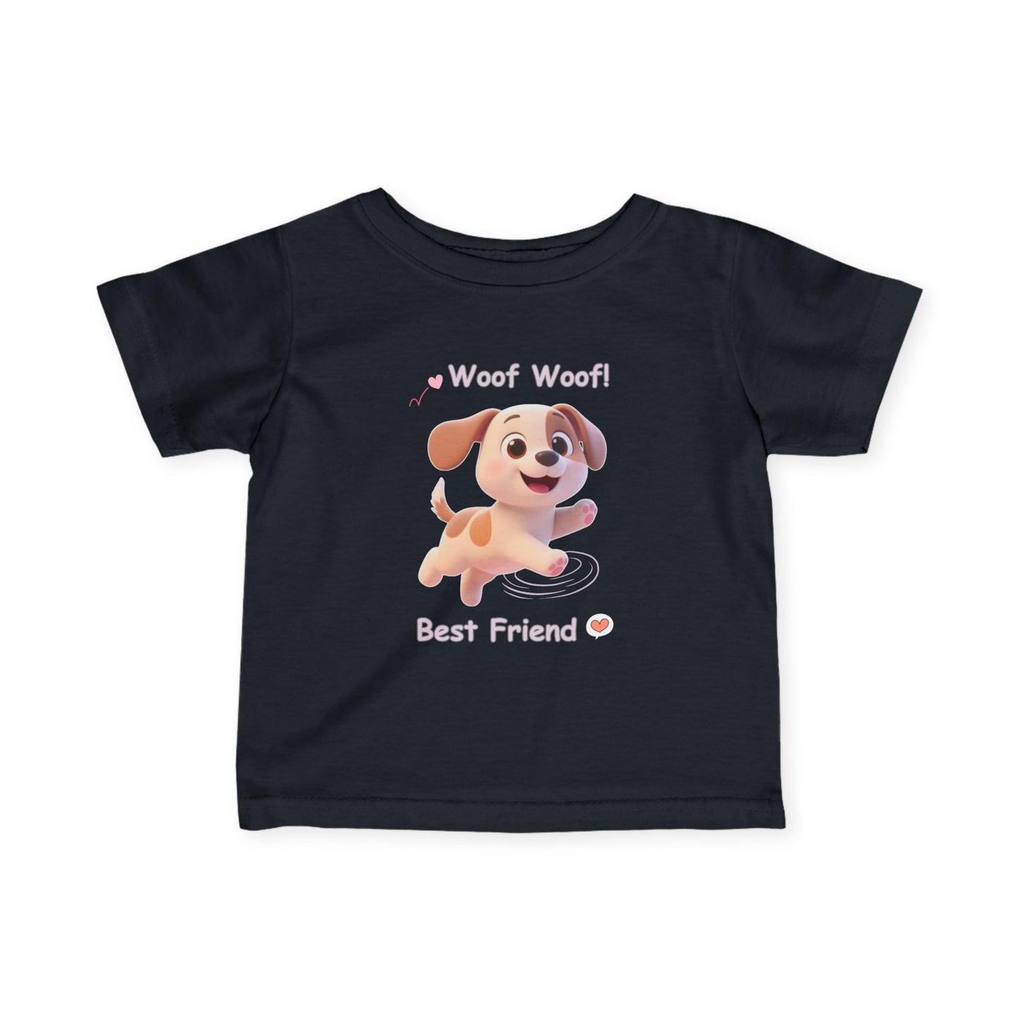 Cute Puppy Infant Tee – Baby Dog T-Shirt, Soft Jersey, Toddler Gift