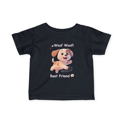 Cute Puppy Infant Tee – Baby Dog T-Shirt, Soft Jersey, Toddler Gift