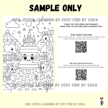 A–Z Alphabet Coloring Book for Kids – Fun Learning Printable PDF | Kids Joyful Learning