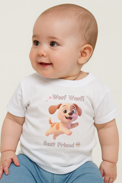 Cute Puppy Infant Tee – Baby Dog T-Shirt, Soft Jersey, Toddler Gift