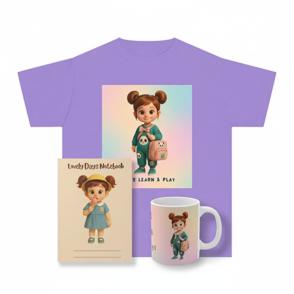 Back-to-School Gift Set – T-shirt + Mug + Notebook