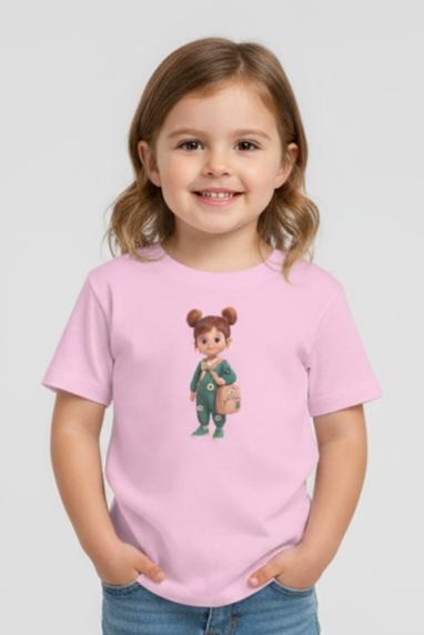 Toddler Cute Cartoon T-Shirt – Adorable Graphic Tee for Kids, Fun Toddler Outfit, Back-to-School Shirt