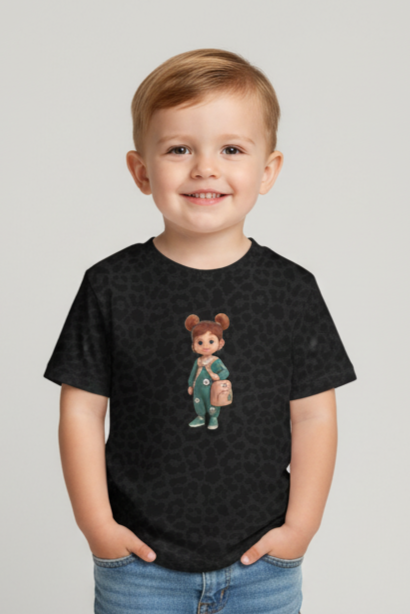 Toddler Cute Cartoon T-Shirt – Adorable Graphic Tee for Kids, Fun Toddler Outfit, Back-to-School Shirt