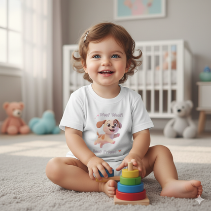 Cute Puppy Infant Tee – Baby Dog T-Shirt, Soft Jersey, Toddler Gift