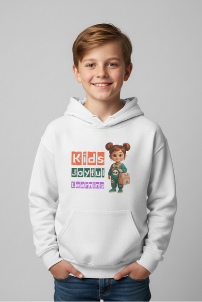 Kids Joyful Learning Hoodie – Youth Pullover Sweatshirt, Fun Graphic Hoodie for Kids, School & Play Outfit, Gift for Students