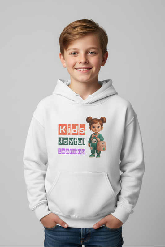 Kids Joyful Learning Hoodie – Youth Pullover Sweatshirt, Fun Graphic Hoodie for Kids, School & Play Outfit, Gift for Students