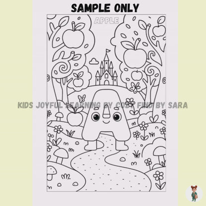 A–Z Alphabet Coloring Book for Kids – Fun Learning Printable PDF | Kids Joyful Learning